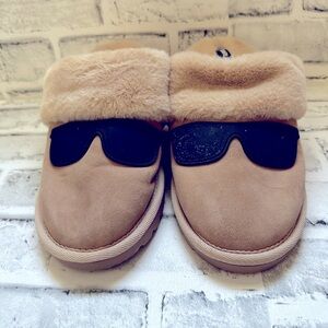 Karl Lagerfeld chestnut fur slippers size 6